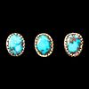Charles Loloma, Group of Three Gold and Turquoise Earrings