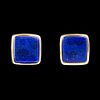 Charles Loloma, Pair of Gold and Lapis Earrings