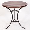 Contemporary Wrought Metal and Wood Table