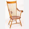 American Chestnut Bamboo-Turned Windsor Arm Chair