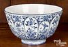 English blue and white Delft punch bowl