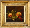 American oil on board still life with fruit