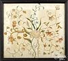 Silkwork floral panel, 19th c.