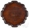 Chippendale mahogany piecrust tray, 18th c.