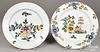 Two English Delft Fazakerley chargers
