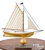Copper sailboat weathervane, early 20th c.
