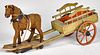 Horse and wagon pull toy, late 19th c.