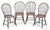 Set of four bowback Windsor chairs, ca. 1820