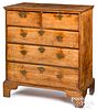 New England Queen Anne maple chest of drawers