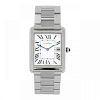 CARTIER - a Tank Solo bracelet watch. Stainless steel case. Reference 3169, serial 680362RX. Signed