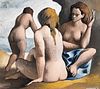 Federico Castellón (Spanish/American, 1914-1971), Three Nudes at the Shore
