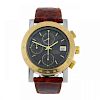 GIRARD-PERREGAUX - a gentleman's 7000 GBM chronograph wrist watch. Stainless steel case with yellow