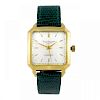 GIRARD-PERREGAUX - a gentleman's Gyromatic wrist watch. Yellow metal case, stamped 18K, 0.750. Refer