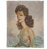 Signed GEORGES L.V. French Oil Painting of Danielle Darrieux