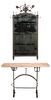 Italian Marble Wrought Iron Console Table with Wrought Iron Mirror, Two (2) Items