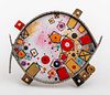 Earl Pardon Modern Painted Enamel Mosaic Brooch