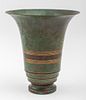 Carl Sorensen Art Deco Bronze Trumpet Vase