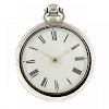 A pair case pocket watch by G.Wilson. Silver cases, inner case hallmarked London 1835, outer case ha