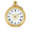 An open face pocket watch. 18ct yellow gold case, import hallmarked London 1927. Numbered 344033. Un