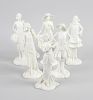 A set of Royal Worcester Compton and Woodhouse white glazed The 1920's Vogue collection figurines,