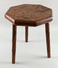 James Shoolbread & Co Aesthetic Movement table, oak, of octagonal form with carved decoration of a