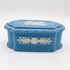 Wedgwood Jasperware Pale Blue Trinket Box, Pomona