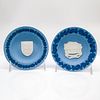 Set of 2 Wedgwood Pale Blue Jasperware Plates