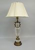 Louis XVI Style Clear Glass Table Lamp.