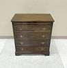 Mahogany 4-Drawer Chest with Pull Out Slat.