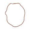 Antique Victorian French 18k Gold Coral Pearl Necklace