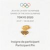 Tokyo 2020 Summer Olympics Athlete&#39;s Participation Pin