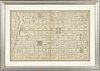 Engraved Philadelphia street map, by Bonsall & Smedley, 1860, 21'' x 33''.