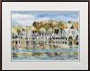 Raimond Del Noce (American 20th/21st c.), watercolor of Boathouse Row, signed lower left, 20'' x 28''.