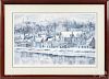 Sandra Giangiulio (American 20th/21st c.), lithograph, titled Boathouse Row, signed lower right