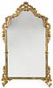 French or Italian giltwood mirror, 19th c., 52'' h.