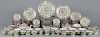 Large Chinese rose medallion dinner service, 20th c., approximately 130 pieces.