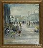 Ludwig Gschossmann (German 1894-1988), oil on canvas Parisian street scene, signed lower left