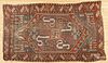 Cloud band Kazak carpet, early 20th c., 6'5'' x 3'8''.