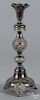 Russian silver candlestick, late 19th c., with maker's mark Izrael Szekman, 14 1/4'' h., 12.2 ozt.