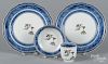Four pieces of Mottahedeh Society of Cincinnati porcelain, to include two plates, 9 1/2'' dia.