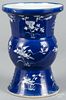 Chinese blue and white porcelain vase, 19th c., 12 1/2'' h.