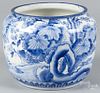 Chinese blue and white porcelain cache pot, 19th c., 8'' h.
