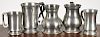 Five pieces of pewter, 19th/20th c., to include a R. Luftus tankard, tallest - 6 1/2''.