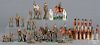 Trico and German composition toy soldiers, tallest - 5 1/2''
