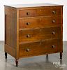 Pennsylvania Sheraton walnut chest of drawers, ca. 1820, 41'' h., 37'' w.