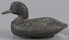 Carved and painted duck decoy, 19th c., 11 1/2'' l., stamped Melrose