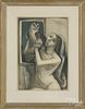 Benton Spruance (American 1904-1967), lithograph, titled Eyes for the Night, signed lower right