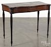 New England Sheraton mahogany and flame birch card table, early 19th c., 29 3/4'' h., 36'' w.