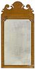 Chippendale style tiger maple mirror, 23'' x 11 1/2''.