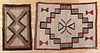 Two Navajo weavings, ca. 1900, 51'' x 39'' and 38'' x 24''.